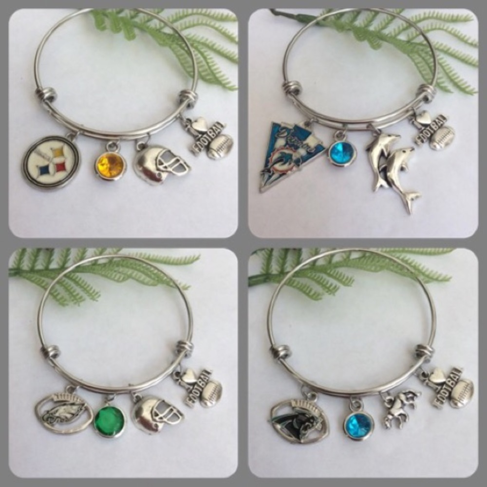 New NFL football team bangle bracelet